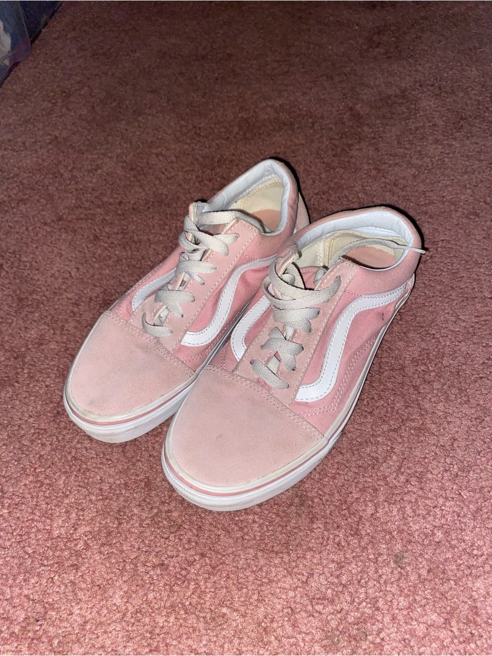Vans Pink Suede & Canvas Low-Top Sneakers
